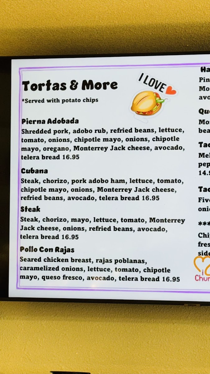 I Love Churros Restaurant Menu - Image 4